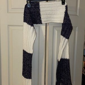 Purple & white scarf
